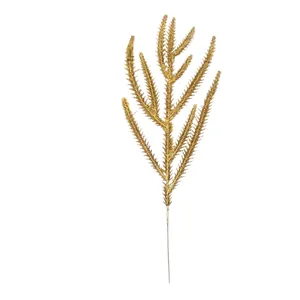 Elegant glittery gold artificial branch for Christmas holiday DIY home party decor