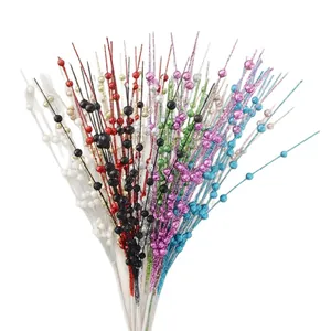 Bunte glitzernde Weihnachtsbeeren-Stiele für DIY-Kränze und festliche Baumdekorationen
