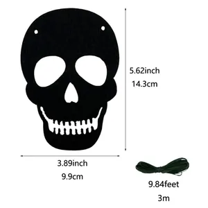 Halloween felt skull hanging banner decoration with 3m string for DIY party scene setup
