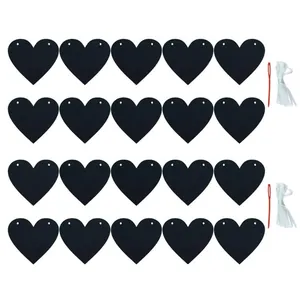 Black felt heart banner kit with strings and needles for DIY party decor and hanging