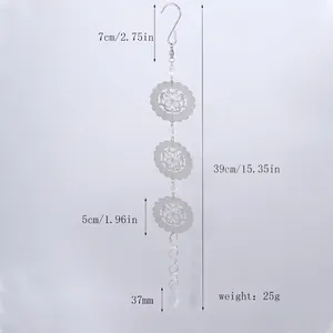 Detaillierte Maße des Schmetterling Mandala 3D Windspiel Garten Deko