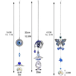Lot de 3 attrape-soleil œil protecteur en cristal avec dimensions pour jardin
