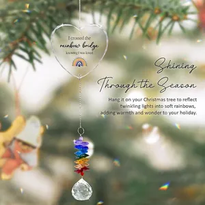 Attrape-soleil commémoratif pour animal en cristal pour décor de sapin de Noël