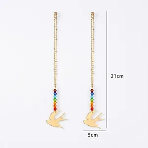 Detailliertes Größendiagramm für Vogel-Sonnenfänger-Anhänger mit 21 cm Länge und 5 cm Breite