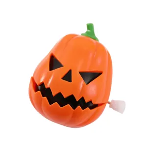 Divertido juguete de calabaza de Halloween a cuerda, regalo de calabaza deslizante naranja.