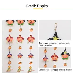 Halloween scarecrow and pumpkin hanging decorations for festive home and party decor