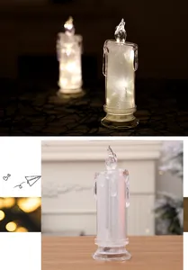 Candela elettronica a LED simulata per decorazioni festive e regali di Natale