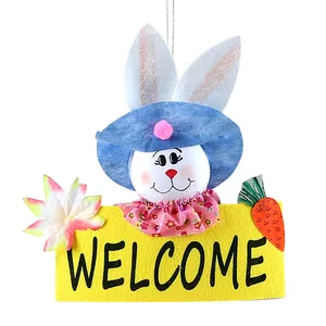 Buntes Osterhase Willkommen Türschild Hängedekoration für die festliche Partydekoration