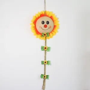Decorazione da appendere girasole sorridente per Halloween pareti e vetrine