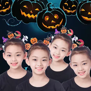 Set of Halloween hair clips for girls featuring cute pumpkins, bats, and ghost patterns