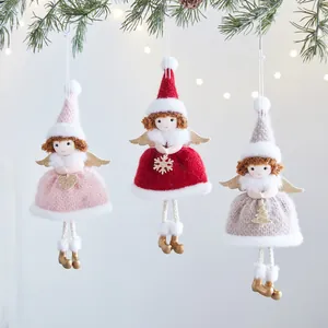 Addobbi Natalizi Appesi ad Angelo Bambola di Angelo a Maglia Con Ali per Albero di Natale Hotel Centro Commerciale Decorazioni
