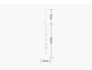 Clear acrylic spiral icicle Christmas ornament with 13cm length measurement