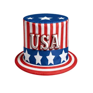 Sombrero del Tío Sam para el Día de la Independencia con diseño de la bandera de EE. UU.