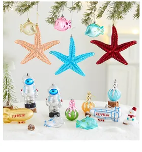 Creative Christmas ornaments collection featuring starfish and astronaut hanging decorations