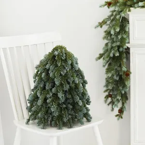 Lifelike PE artificial mini Christmas tree tabletop ornament for festive home decor