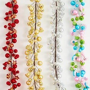 Guirlande de Boules de Noël Pour Décoration de Sapin de Noël Ornements Suspendus en Plastique Pour Centre Commercial Hôtel Fenêtre Agencement de Festival Pendentif