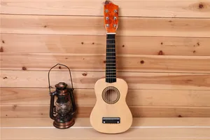 Guitare acoustique en bois 21 pouces pour enfants avec lanterne vintage rustique