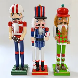 Sport Thema Holz Weihnachten Nussknacker Soldat Athlet Figur Schima Superba Holz Handbemalt Haus Party Tisch Ornament