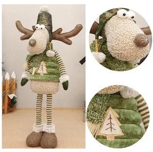 Detail shot of the plush reindeer doll highlighting the soft fabric and embroidery
