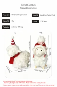 Informations détaillées sur la taille et les matériaux des moutons de Noël en peluche