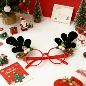 Occhiali decorativi festivi con corna di renna di Natale per oggetti di scena