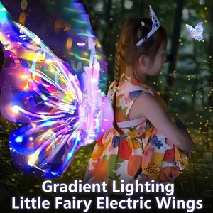 Ailes de papillon électriques lumineuses avec lumières LED pour cosplay de fée