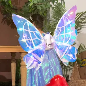 Ailes de papillon électriques mobiles avec LED pour costume de fée de petite fille