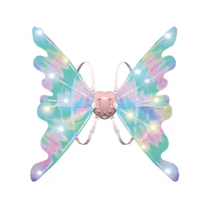 Electric glowing butterfly fairy wings with LED lights and heart-shaped back straps