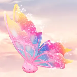 Glowing electric butterfly wings for girls with LED lights and magical gradient colors