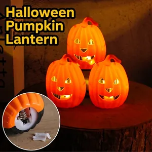 Halloween LED Leuchtende Jack O Lantern Tragbare Kürbislaterne Eimer Für Kinder Festival Party Zuhause Dekorative Requisiten