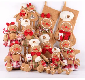 Collection de qualité supérieure de poupées en peluche pain d'épice et chaussettes