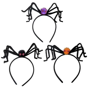 Set di cerchietti creativi a forma di ragno di peluche per Halloween e accessori feste