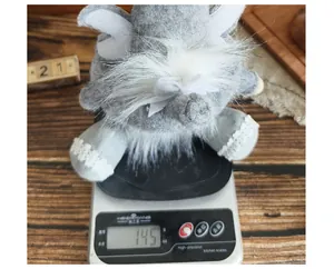 Zebra-themed Rudolph faceless plush doll weighing 145g for holiday home decoration