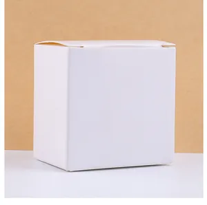 Professional small white cardboard gift box for Halloween ghost candle packaging