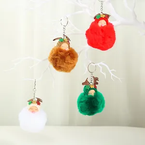 Ángel de Navidad Peluche Pompon Adorno Colgante Astas de Reno Muñeco Bebé Durmiendo Colgante Para Árbol de Navidad Hogar