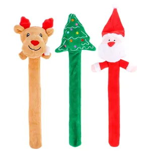 Set di bracciali a scatto in peluche natalizi con renna, albero e Babbo Natale