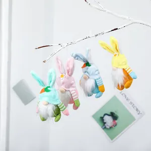 Set di quattro gnomi coniglietti di Pasqua fatti a mano decorazioni peluche casa