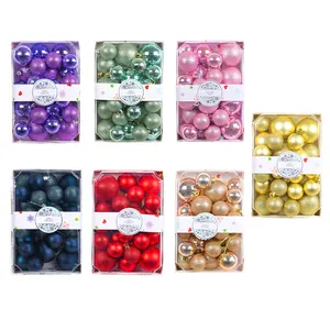 Assorted Christmas bauble sets in multiple colors and finishes for tree decoration
