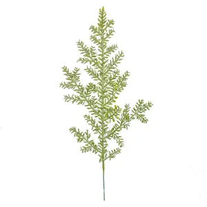 Artificial green leaf sprig for Christmas tree decoration and festive DIY craft projects