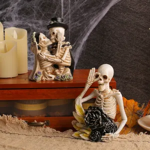 Figurines de squelette d'Halloween en résine pour décoration effrayante
