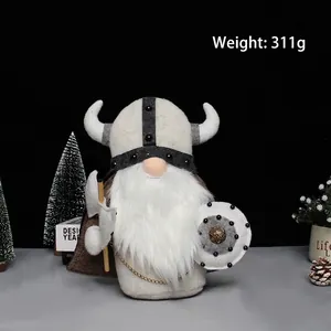 Vue détaillée du gnome guerrier viking avec les dimensions et le poids indiqués