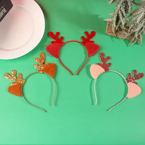 Cerchietti natalizi festivi con corna di renna per decorazioni capelli per feste