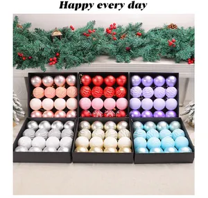 Premium set of 16 assorted Christmas ball ornaments in vibrant colors and textures.