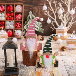 Creative wooden Christmas gnome ornaments for festive holiday home decor