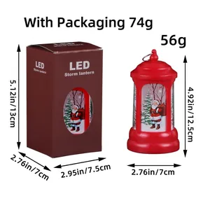 Christmas Santa Claus LED storm lantern night light with packaging and dimensions