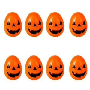 Set di 8 uova di zucca di Halloween arancioni da 6 cm per decorazione party