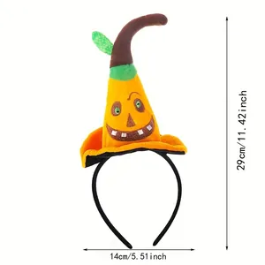 Halloween witch hat headband with dimensions 29cm by 14cm for festive party hair accessory