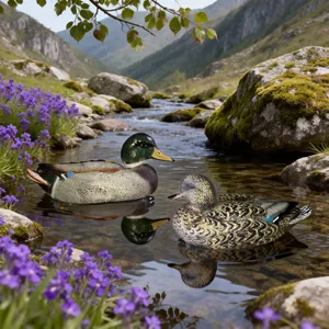 Realistic plastic mallard duck decoys for garden pond decoration and hunting use