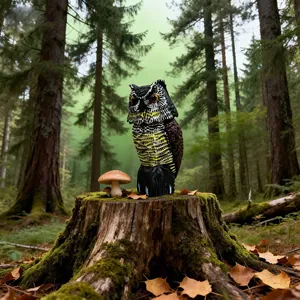 Realistische Eule Gartenfigur mit drehbarem Kopf zur Vogelabwehr und Außendekoration