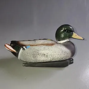 Realistic floating plastic mallard duck decoy for hunting and garden pond decoration